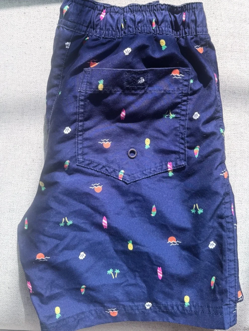 Cat & Jack Navy Tropical Icon Swim Shorts